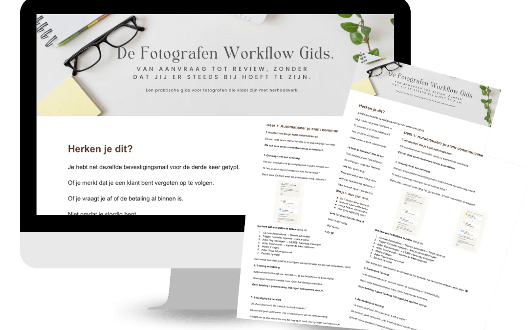 MailBlue voor fotografen: zo automatiseer je je klantcommunicatie (zonder dat het onpersoonlijk wordt)
